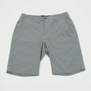 7 Diamonds Stadium Performance Chino Shorts Mens 33 Gray Stretch Golf Casual